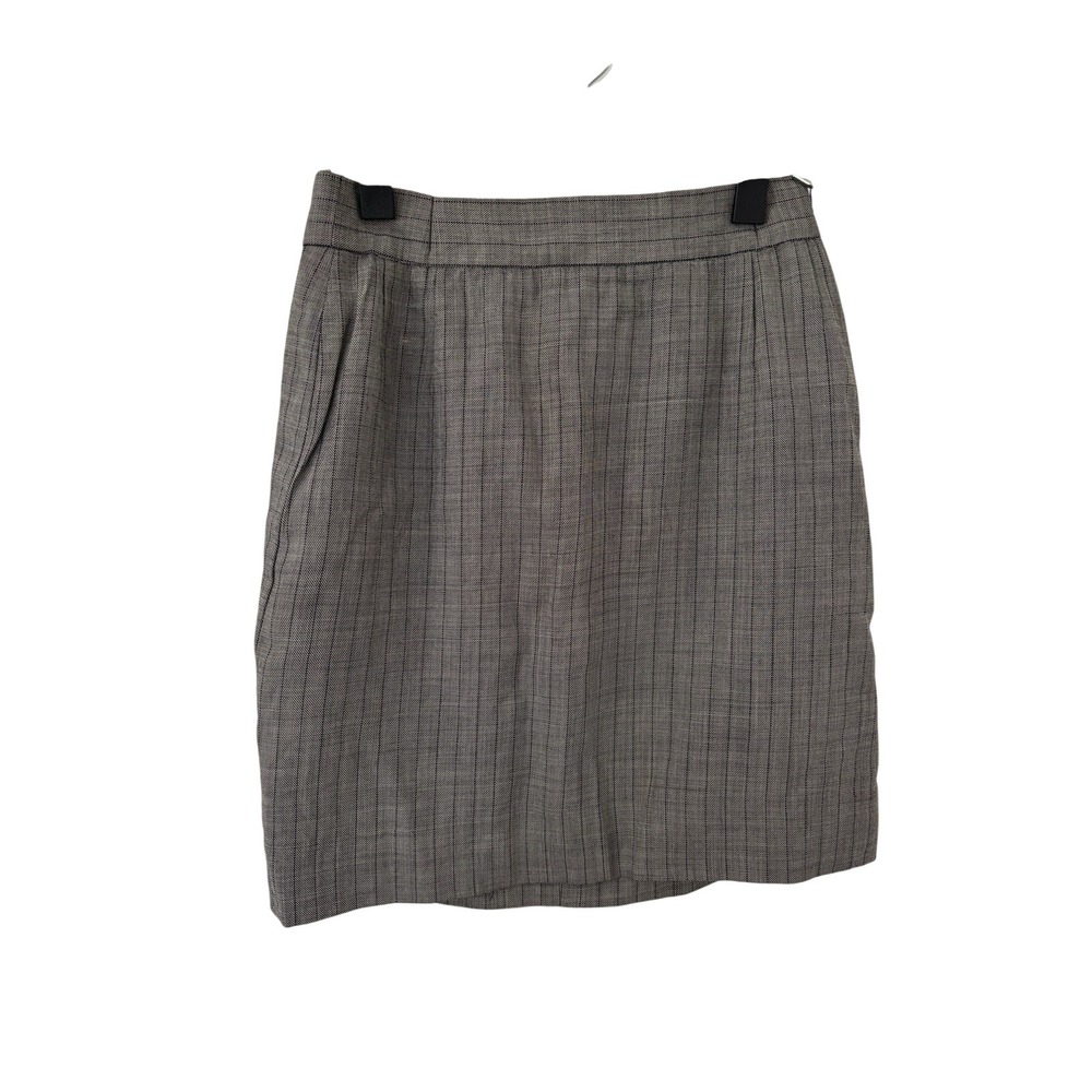 Vintage Escada Margaretha Ley Grey Wool Pinstripe Pencil Skirt Made in Germany‎